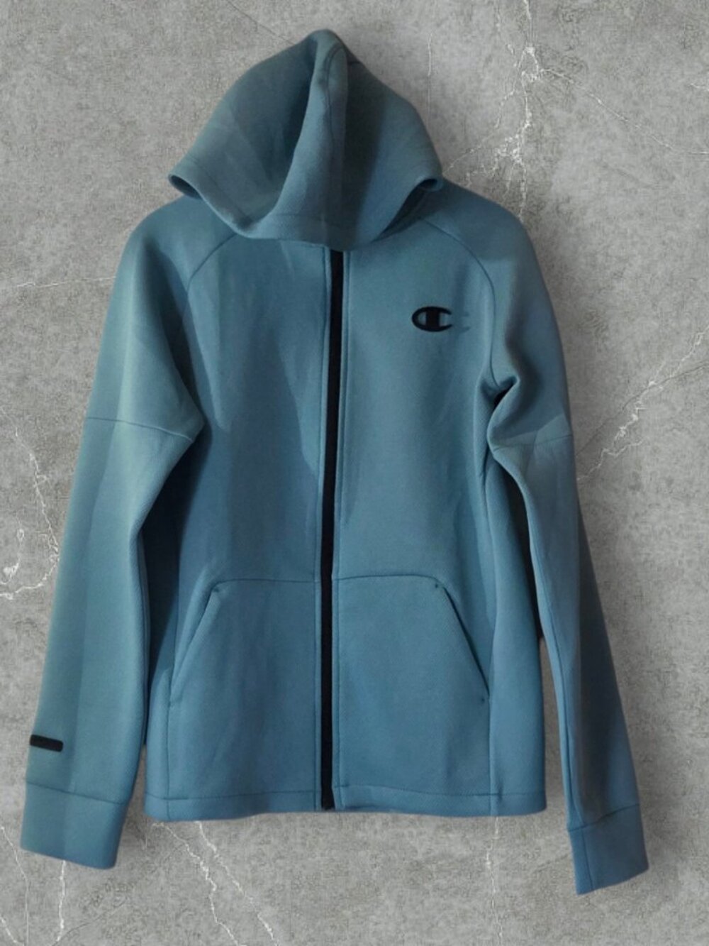 Champion Youth Large 14/16 Mineral Blue Full Zip Hoodie NWT